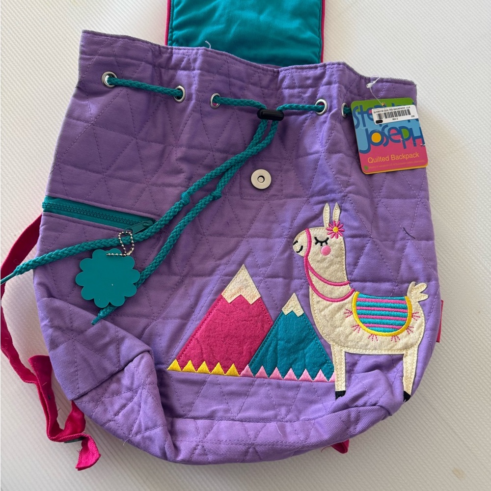 St. Joseph Quilted Backpack with Llama Design